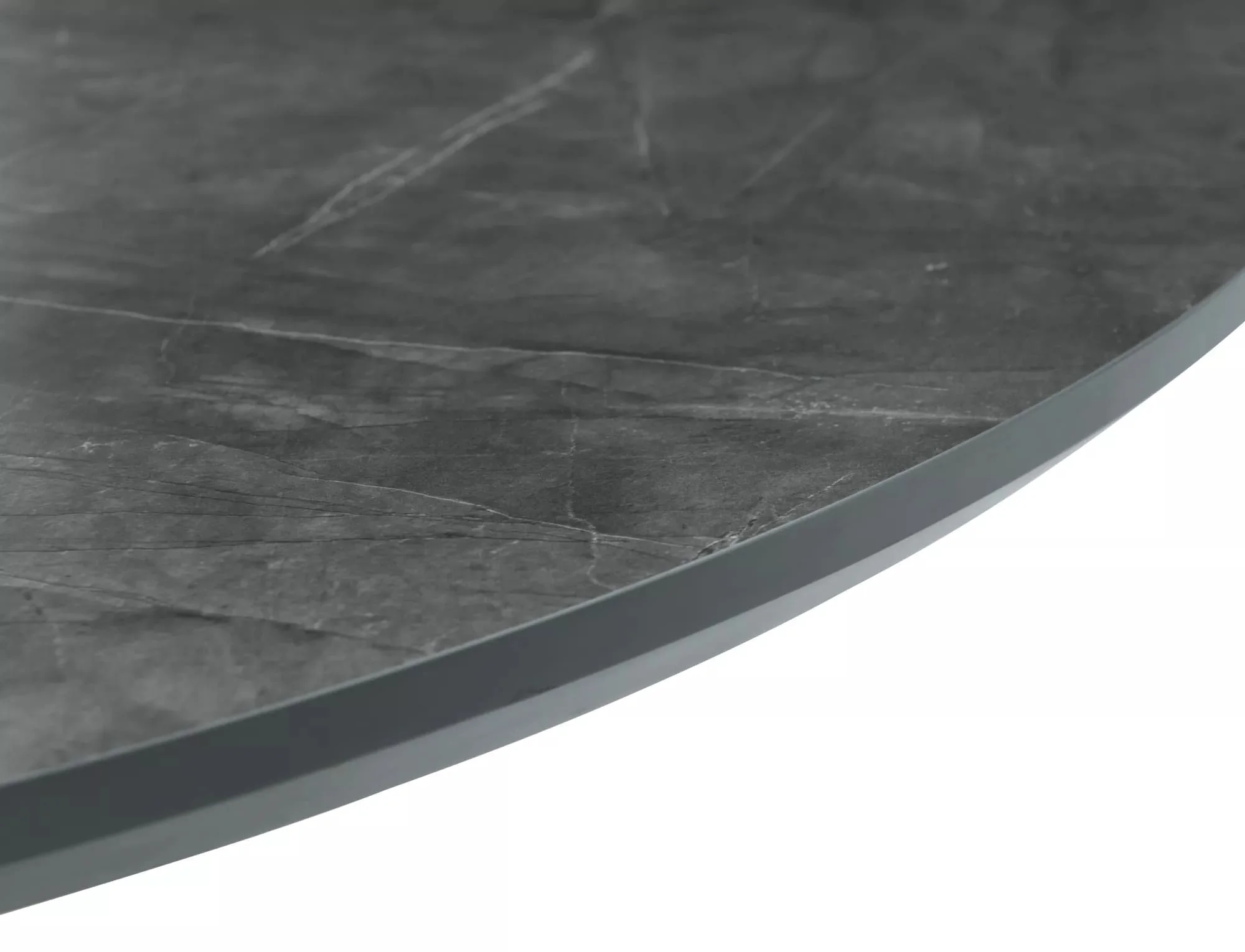 Стол обеденный SIGNAL ANGEL II эффект серого мрамора/черный 120-160/120