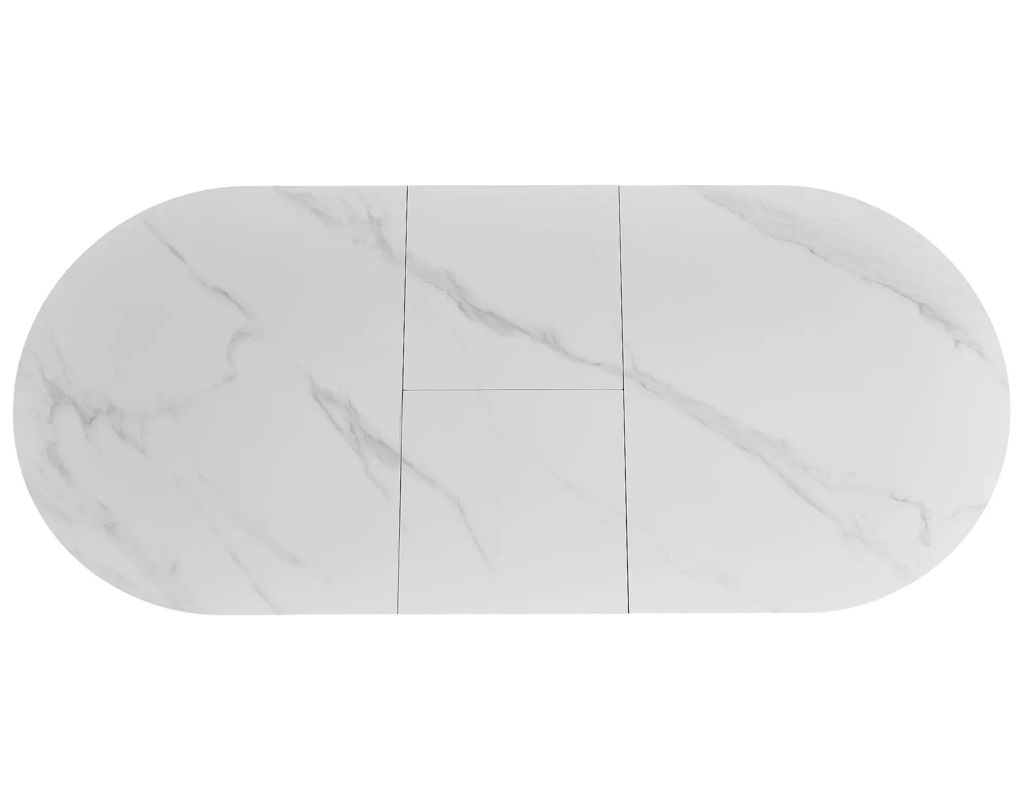 Стол обеденный SIGNAL GASTON Ceramic белый/черный 140-180/80