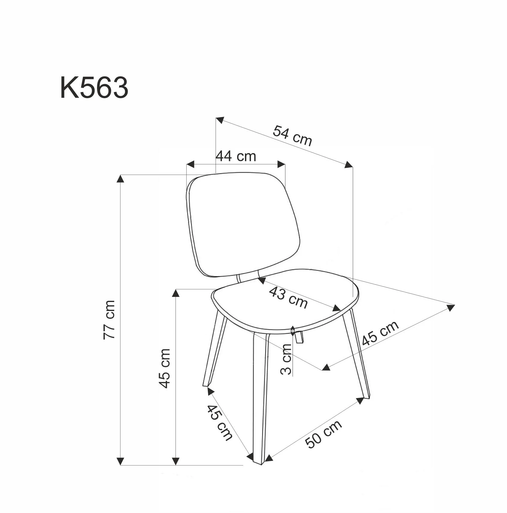 Стул HALMAR K563 серый/черный/орех