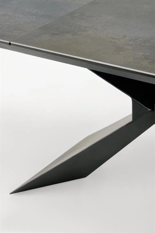 Стол обеденный HALMAR LUCIANO синий мрамор/черный 180-230/90