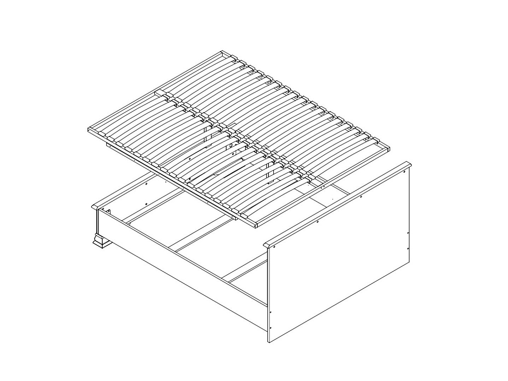 Кровать c мягким элементом с гибким основанием  Dalia LOZ160х200